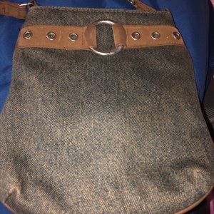 Faded denim wash jean purse